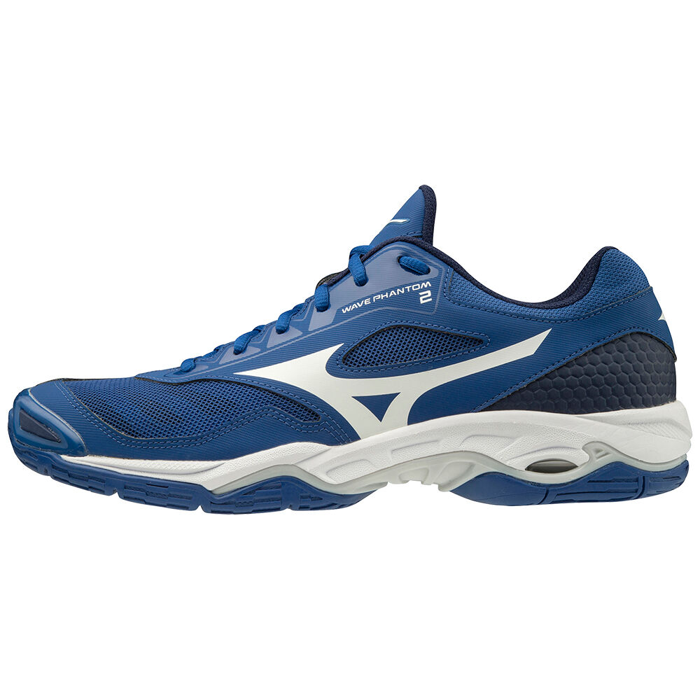 Mizuno Men's WAVE PHANTOM 2 Handball Shoes Blue/White/Blue (X1GA186006-NME)